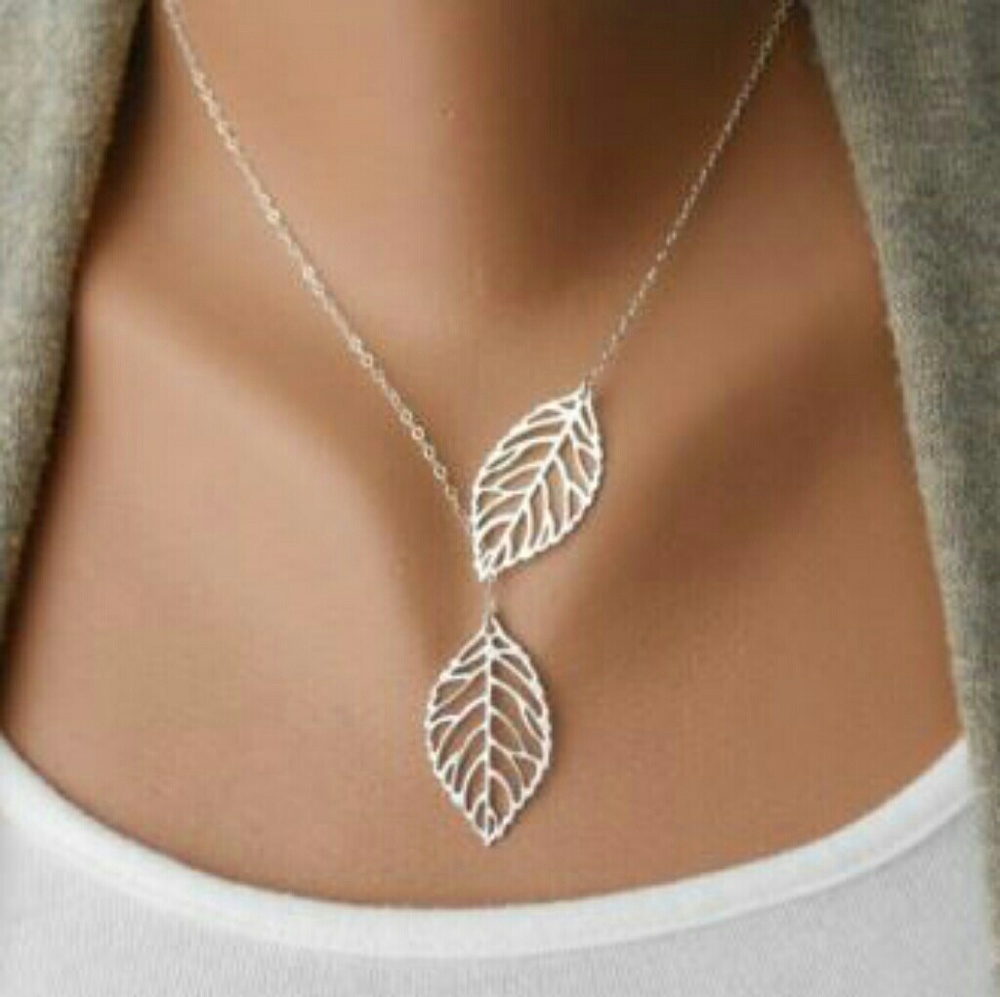 Leaves Lariat Necklace